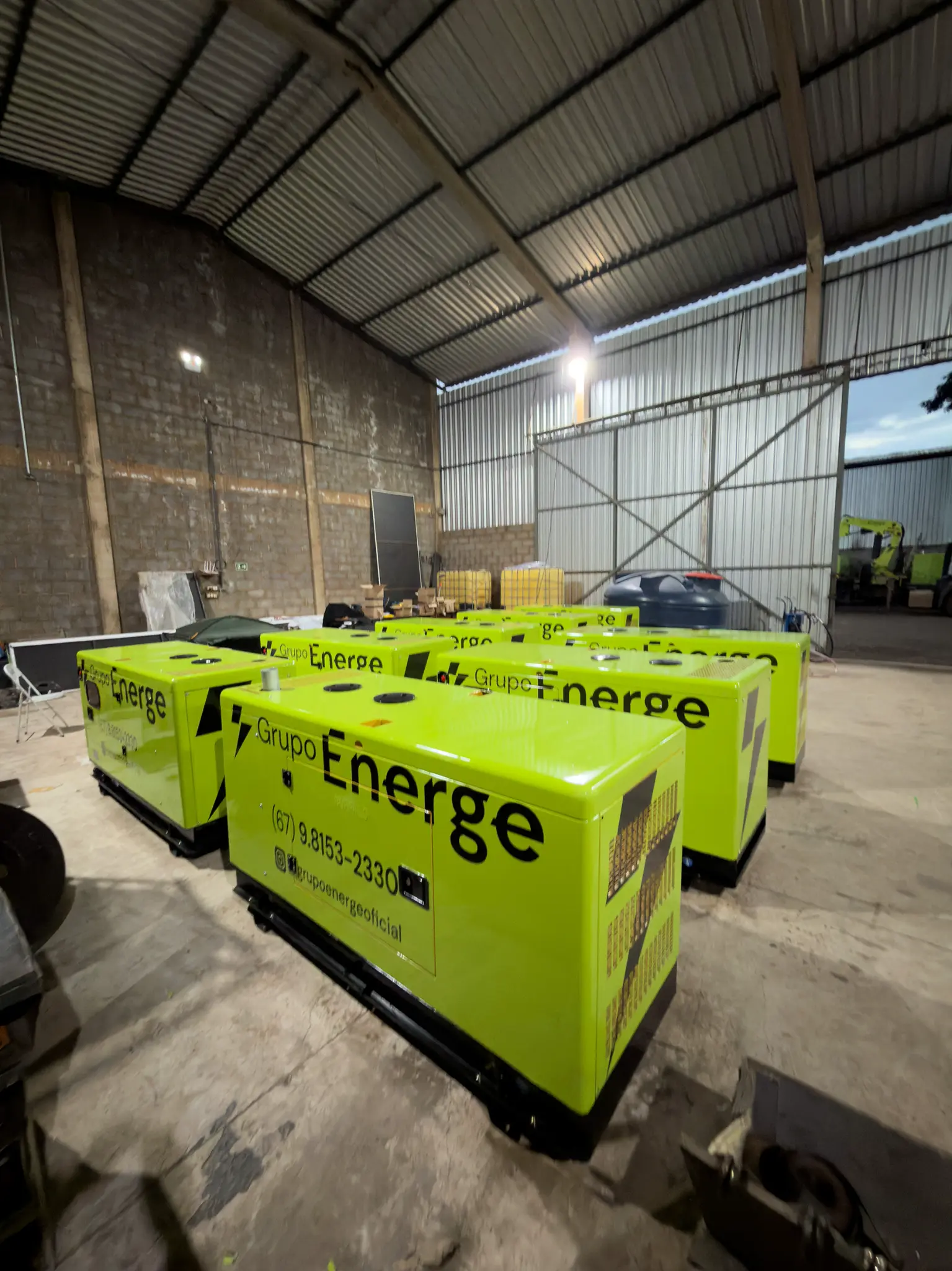 Frota de grupos geradores Grupo Energe